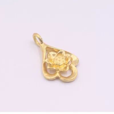 1pcs Pure 999 24K Yellow Gold Pendant For Women 3D Raindrop Flower 0.25-0.3g • $89.68