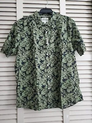 Goodthreads Green Camo Print Men’s XL Shirt Button Up Collared. NWT • $7