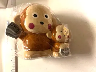 New Monkey With Baby Coin Bank W Plug Collectible Ceramic In Box REDUCED • $6.99