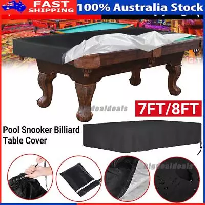 7/8FT Pool Snooker Billiard Table Cover Polyester Waterproof Dust Cap Outdoor AU • $21.33