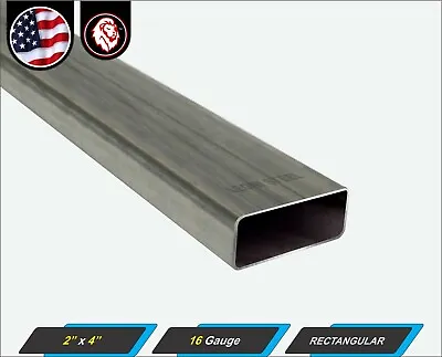 2  X 4  Rectangular Metal Tube - Mild Steel - 16 Gauge - ERW - 60  Long (5-ft) • $33.50