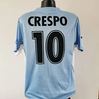 CRESPO 10 Lazio Shirt - 2001/2002 - Medium - Home Puma Jersey  • £119.99