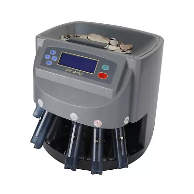 Electronic Automatic Coin Sorter Machine Counter Counting Change Money (Gray) US • $160.87