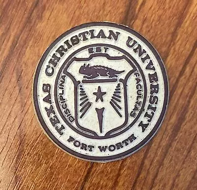 Vintage & Unused NCAA Texas Christian University TCU Rubber Standings Magnet  • $24.95