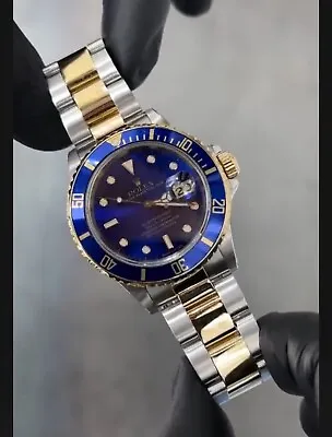 Rolex Submariner Blue Men's Watch - 16613 • £9200