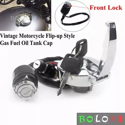 Motorcycle Flip-Up Gas Oil Fuel Petrol Tank Cap For Honda CM125 CB125S CBT125 • $32.98