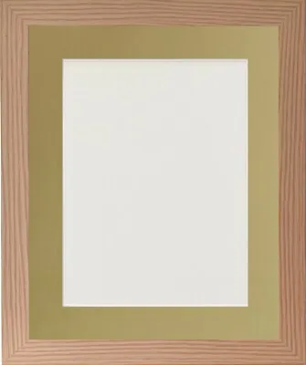 Photo Frame Picture Frame With Gold Mount Black Oak & White Poster A2 A3 Frame • £6.45