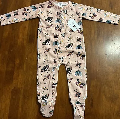 Baby Girls Walnut Melbourne Pink Playsuit Romper Butterflies Size 0 New With Tag • $7.99