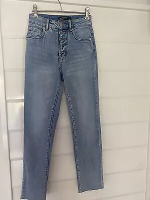 Decjuba Becky Jeans 6 Button Fly Straight • $15
