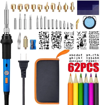 $18.99 • Buy Soldering Iron Electric Welding Tool Heat Pencil Tip Solder Kit Wood Burning Kit