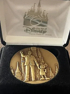 Walt & Mickey Partners Statue Commemorative Bronze Medallion LE  #0746 Of 5000 • $117