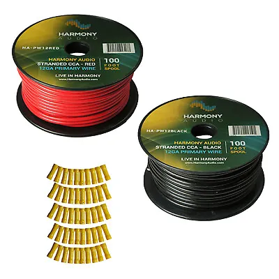 $23.95 • Buy Harmony Car Primary 12 Gauge Power Or Ground Wire 200 Feet 2 Rolls Red & Black