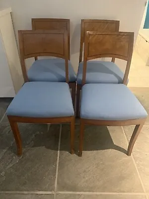 Authentic Antique Period Biedermeier Set Of 4 Chairs Newly Reupholstered. • $275