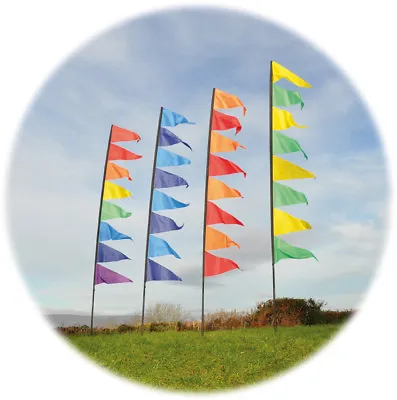 Spirit Of Air Festival Pendant Banner 3.4m Flag Kit Stake & Pole • £19.89