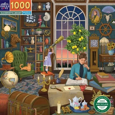 Alchemist’s Library 1000 Piece Jigsaw Puzzle By Eeboo  Vasilisa Romanenko • $47.99