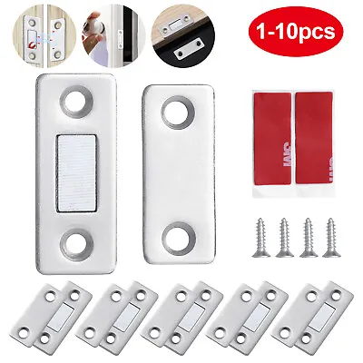 1-10Sets Cabinet Magnetic Catch Ultra Strong Adhesive Door Drawer Catch Latch US • $5.16