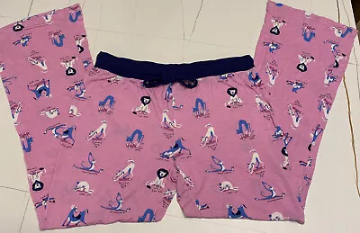 Nite Nite By Munki Munki Pink Pajama Lounge Pants Yoga Animals Womens Size M EUC • $11.95