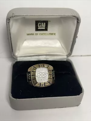 Mens 10K Yellow Gold And Diamond Chevrolet GM Ring Sz. 10 • $1200
