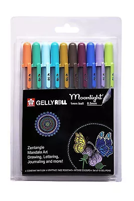 Sakura Gelly Roll Moonlight Assorted Colour Set 10 Opaque Shades - Best Deal • £30.14