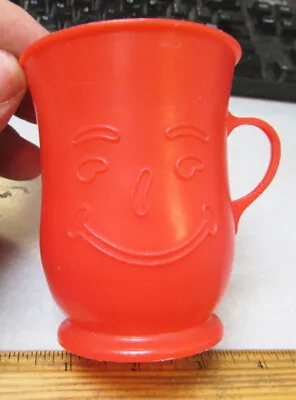 Vintage Kool Aid Red Plastic Drinking Cup Kool Aid Face Great Decor Item! • $9.99