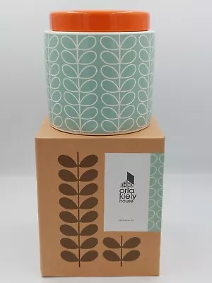 Orla Kiely Ceramic Storage Jar Duck Egg Blue 1 Litre OK286 Boxed • £39.50