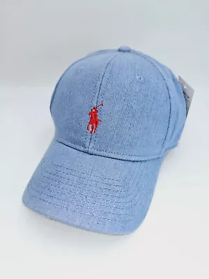 New Polo Ralph Lauren Denim Baseball Cap High Quality Inc Tags Genuine Unisex • $34.85