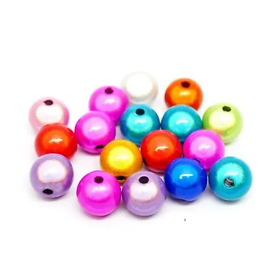 50 Acrylic Miracle Beads - 10mm - Mixed Colours - Illusion Beads - J15696 • £4.59