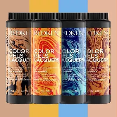 REDKEN Color Gel Lacquers Permanent Liquid Color - | 2 Oz / 60 Ml | - • $13.95