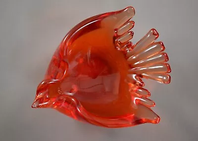 Archimede Seguso Flying Bird Red Foglio Murano Art Glass Bowl / Dish • $425