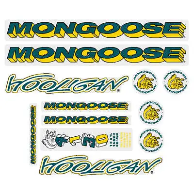 Mongoose - 1995 Hooligan For Chrome Frame Decal Set - Old School Bmx • $88