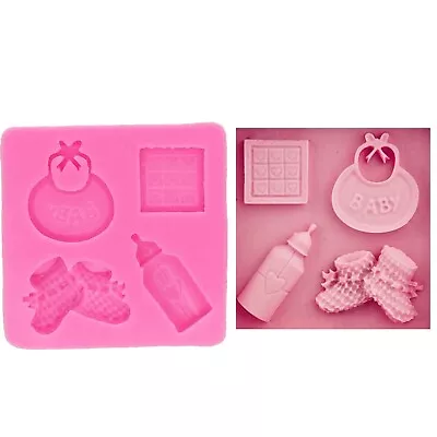 3D Baby Shoes Silicone Mold Chocolate Fondant Mould Cake Decorating Tools 1PC • £17.26