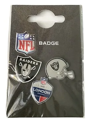 Oakland Raiders Las Vegas NFL American Football London Games 3 Pins Set • £7.95