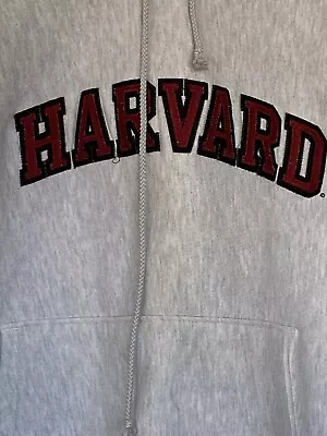 Champion Vintage Reverse Weave Harvard University Hoodie Sweatshirt XL Rare • $59