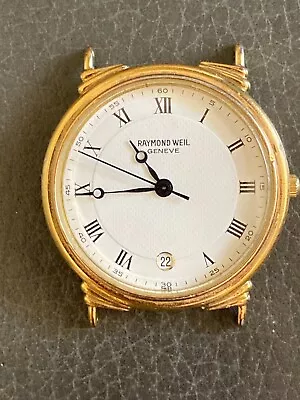 Raymond Weil Geneve Watch 5531 Gold Plated Men's Watch-Runs New Battery-As Is • $76.50