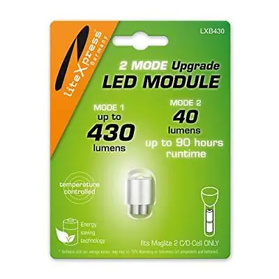 LXB430 2 Mode LED Upgrade Module 430 Or 40 Lumen Only For 2 C/D Cell Maglite ... • $27.71