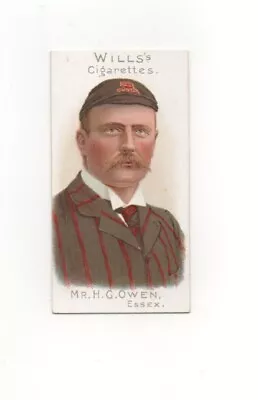 £12 • Buy Wills Cricketers 1901 With Vignettes  #17  Mr H G Owen  Essex