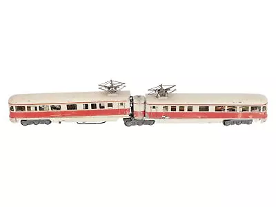 Marklin DT800 HO Scale Vintage Red & Cream Double Railcars With Pantographs • $450.83