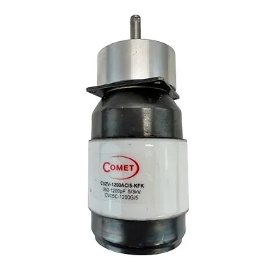 Comet Vacuum Variable Capacitor Cvzv-1200ac/5-kfk 350-1200pf 5/3kv Cv05c-1200g/5 • $1500