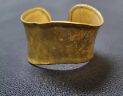 Vintage Mid-Century Modernist Brass Cuff Bracelet • $15