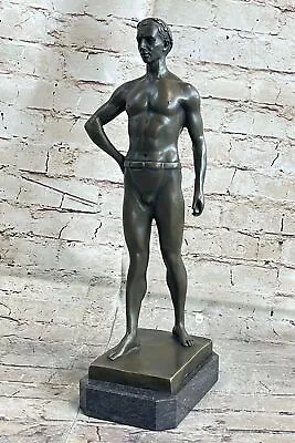 Art Nouveau Semi Nude Male Man Museum Quality Bronze Sculpture Figurine Decor • $174.65