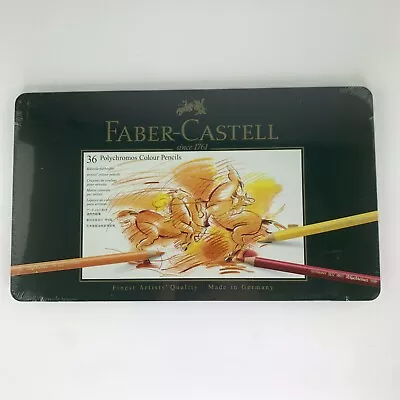 Faber-Castell Colour Pencils Polychromos Thick 3.8 Mm Lead Tin Of 36 (110036) • $64.77