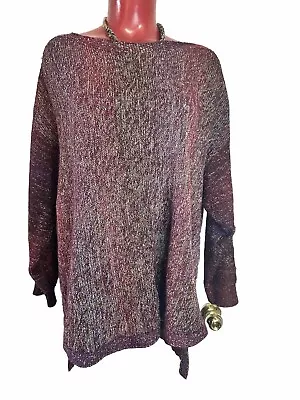 Westport 1962 Sweater Womens 3X Burgundy/maroon V-Neck Pullover • $18.99