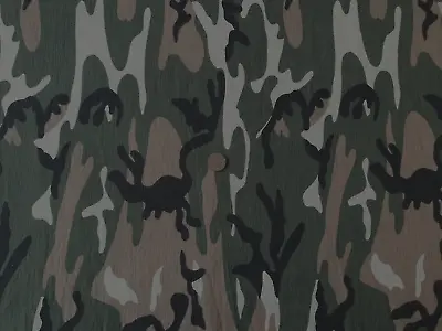 £6.95 • Buy  Stretch Cotton Lycra Single Jersey Knit Fabric - Woodland Camouflage Cammo