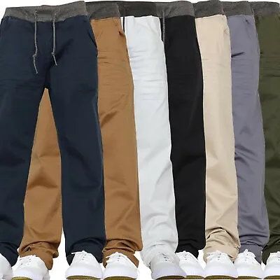 £16.99 • Buy Boys Jeans Elasticated Waist Kids Stretch School Chino Trousers Pants 7 - 15 Yrs