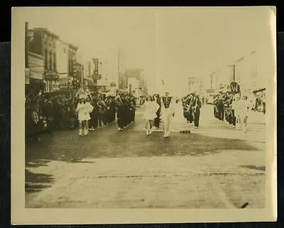 Vintage Photo MAJORETTES LEAD MARCHING BAND IN PARADE FORT SMITH AR 1940's 2 • $3.96