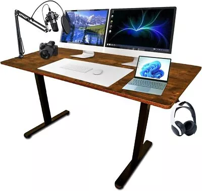 44''/55  Adjustable Electric Desk Computer Home Office Table Power Outlet • $199.99