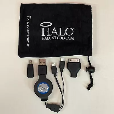 Halo Pocket Power Cables USB To 2 Micro USB Plugs W/ Mini USB & 30-Pin Adapters • $3.79