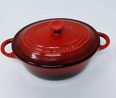 Le Creuset Oval Small Petit Casserole Dish With Lid - Cerise / Red • £17.99