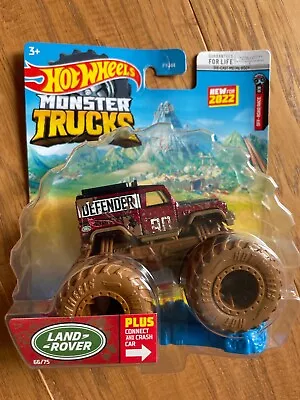 2022 HOT WHEELS MONSTER TRUCKS LAND ROVER DEFENDER With Mud Splatter • $11.95