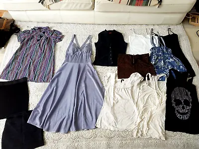 Bundle 12 Items Striped Swing 50s Dress Mini Skirts Tops Dress Shorts 8-10 S • £6